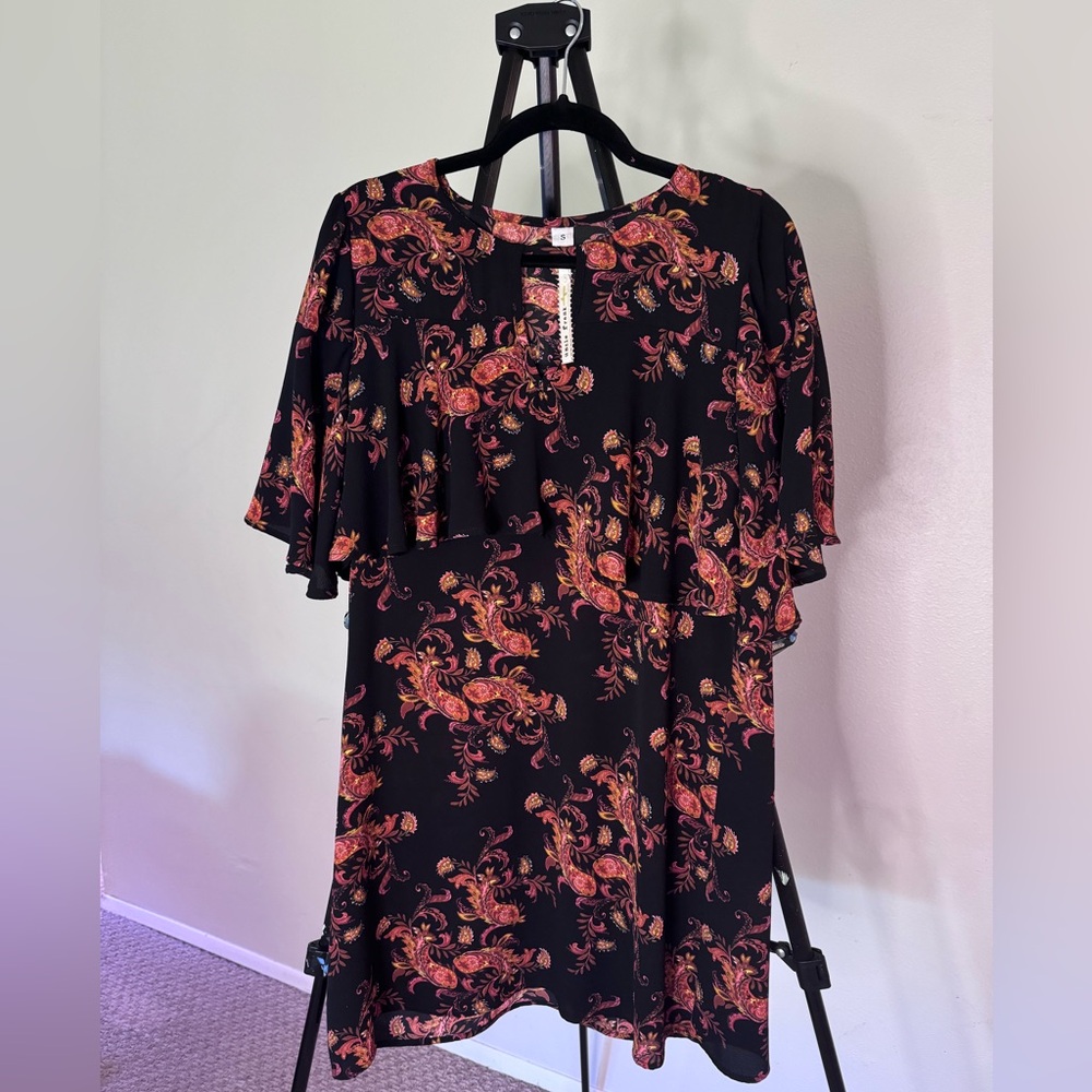 Uncle Frank Black Paisley Dress